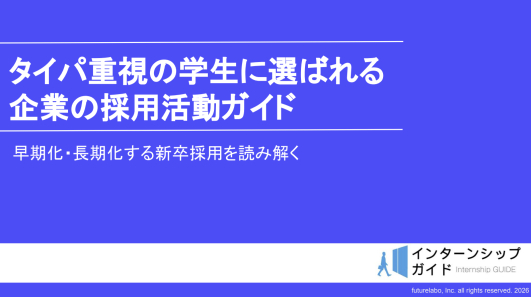 タイパ重視の学生に選ばれるための人事の行動設計を解説した「タイパ重視の学生に選ばれる企業の採用活動ガイド」を公開