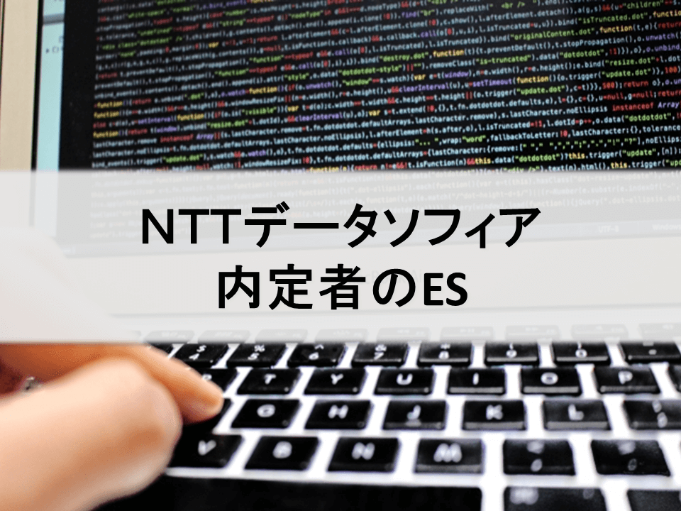 NTTデータソフィア内定者のエントリーシート
